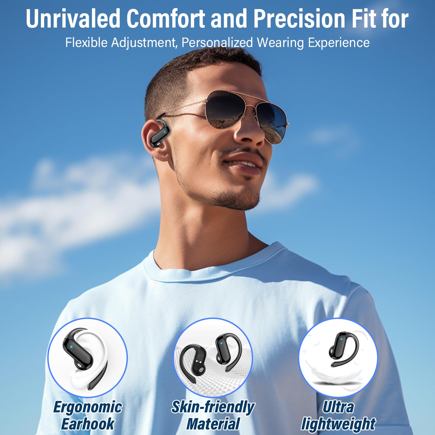 2026 오픈형 이어버드 블루투스 5.4 무선 헤드폰  - Type C Wired Earphones With Mic 리뷰 및 가격